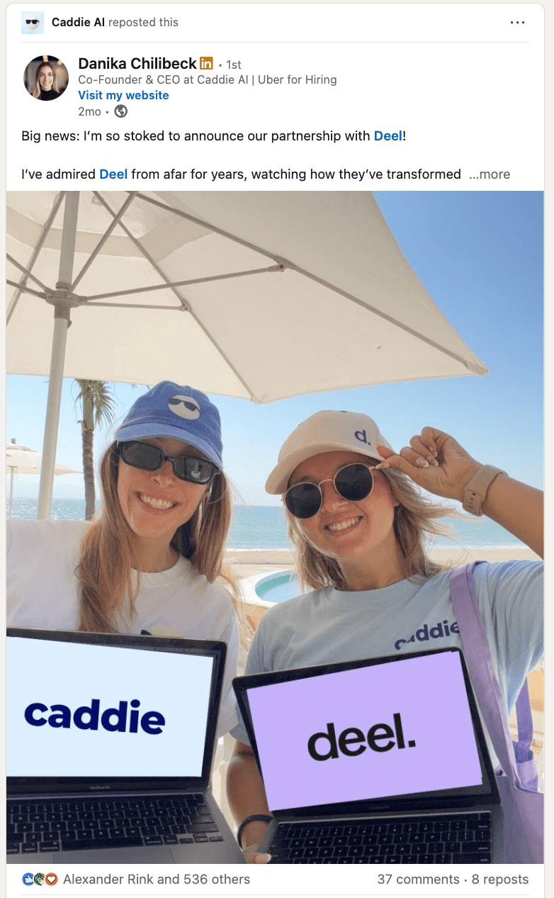 Company update LinkedIn post