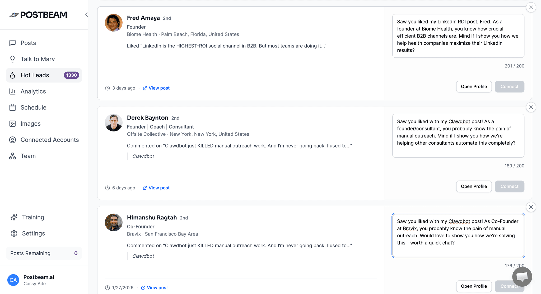 See who liked and commented on your LinkedIn posts