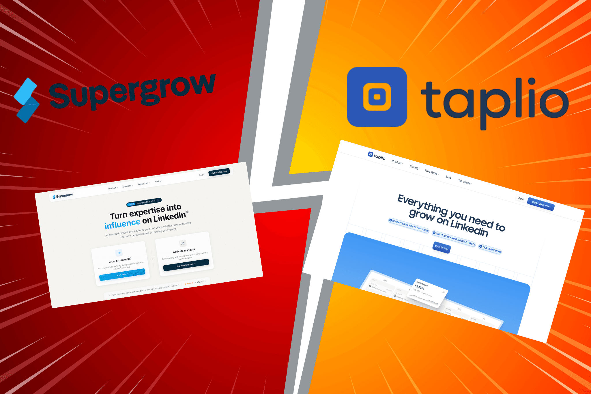 Supergrow vs Taplio: Which LinkedIn Tool is Better in 2026?