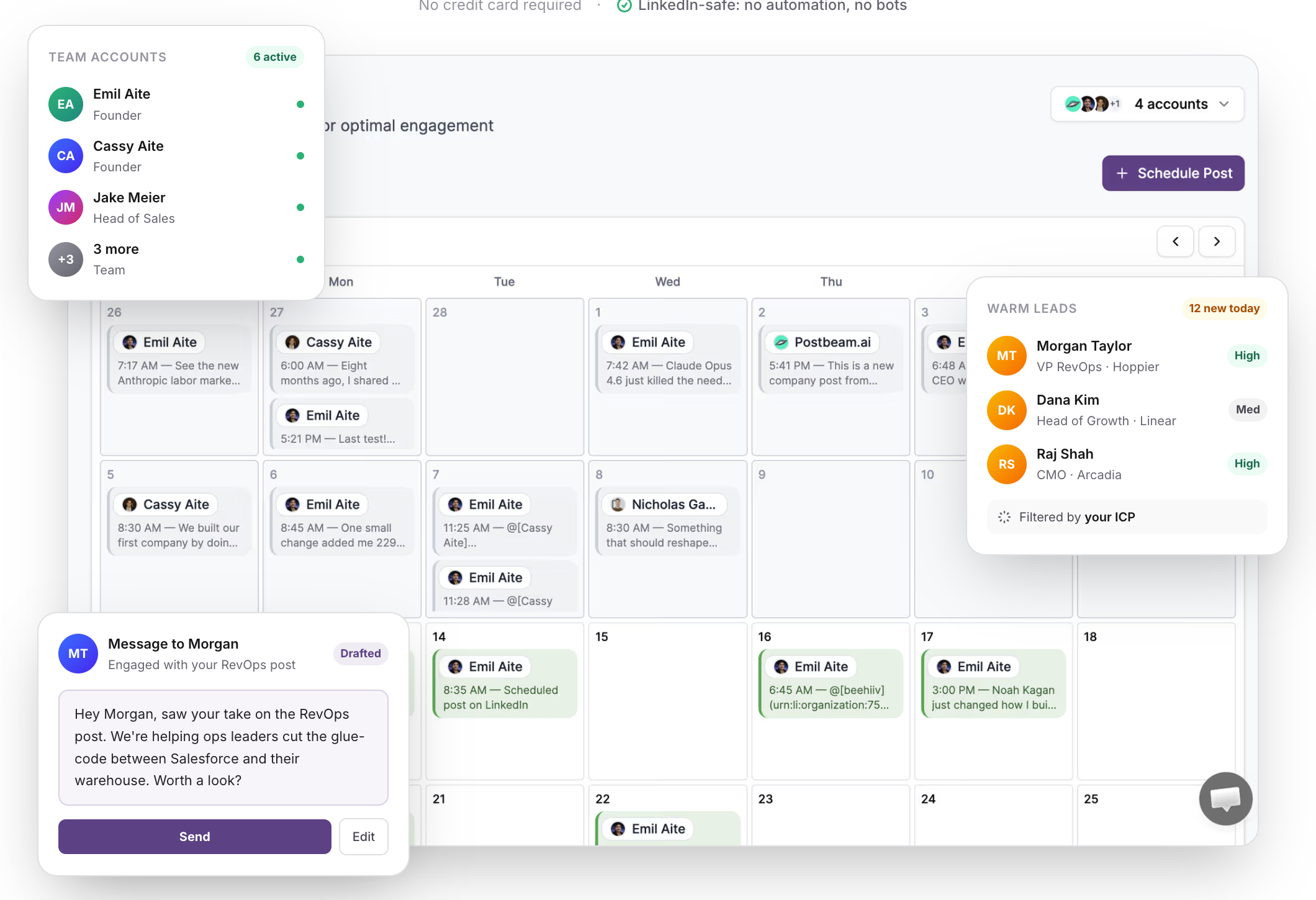 Postbeam employee advocacy dashboard