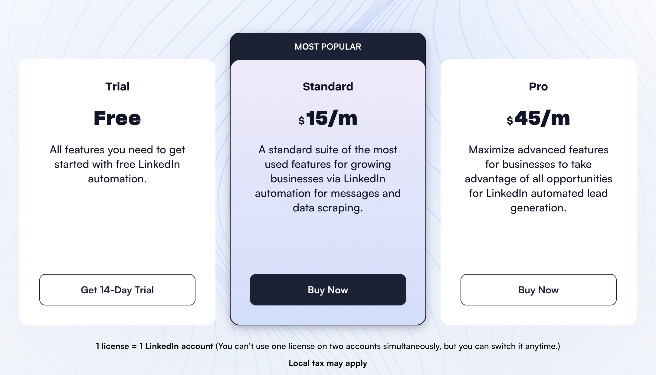Linked Helper pricing