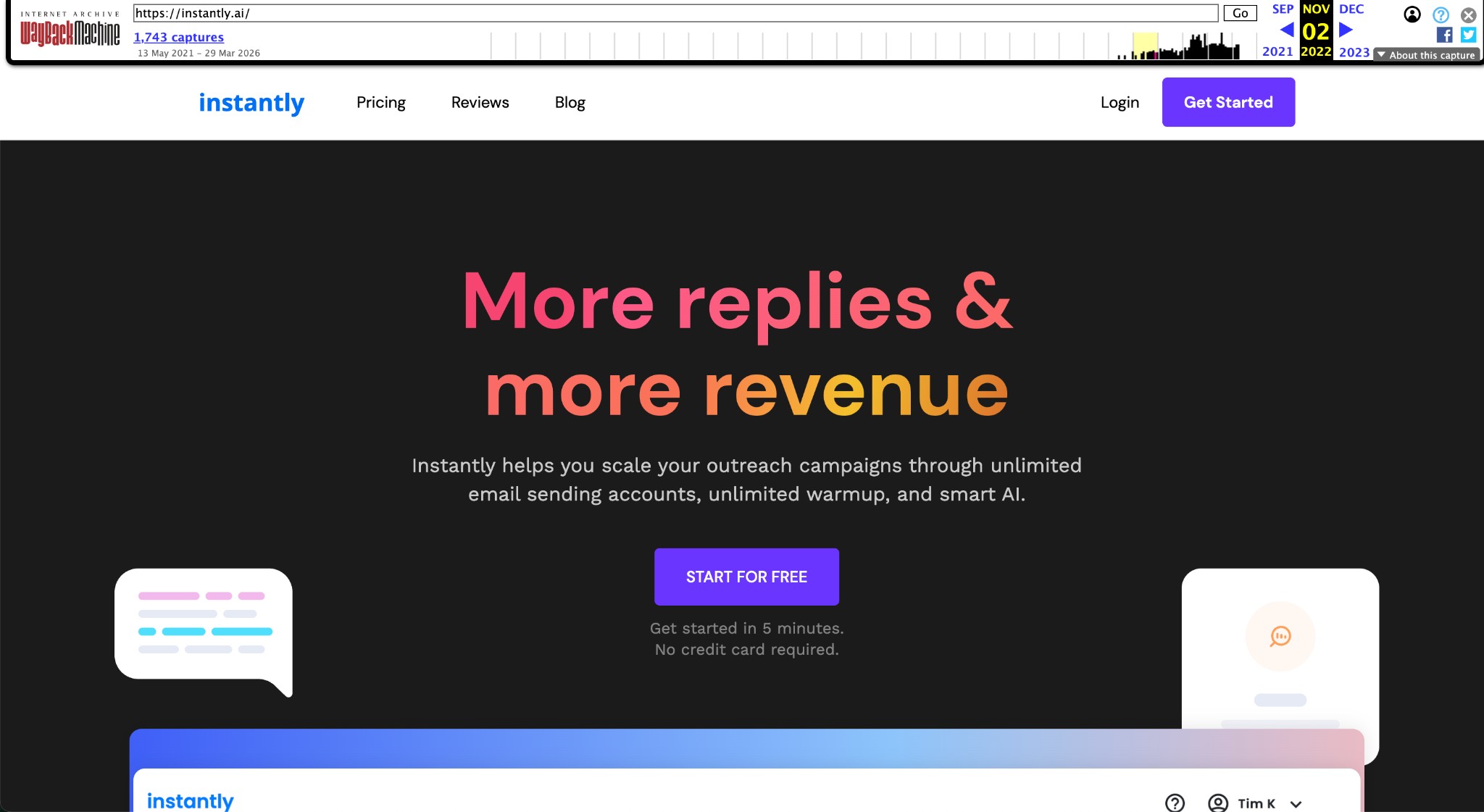Instantly.ai 2022: More replies and more revenue