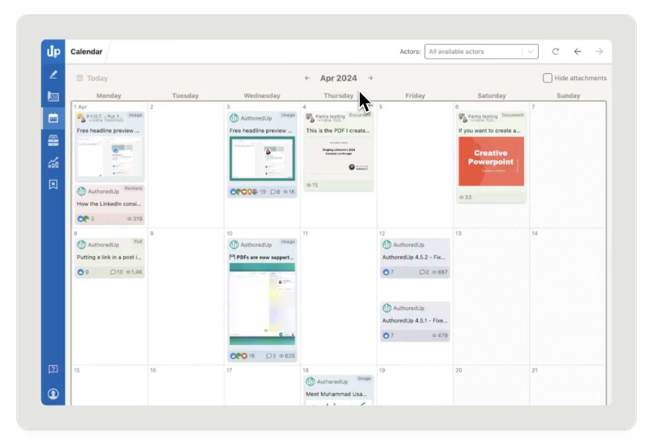 AuthoredUp dashboard