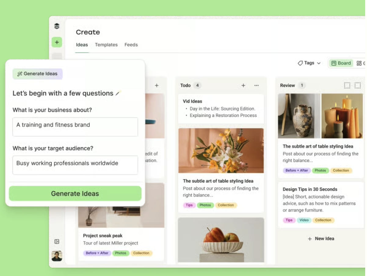 Buffer Create dashboard